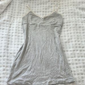 Forever 21 Gray Lace Pajama Dress Slip Dress